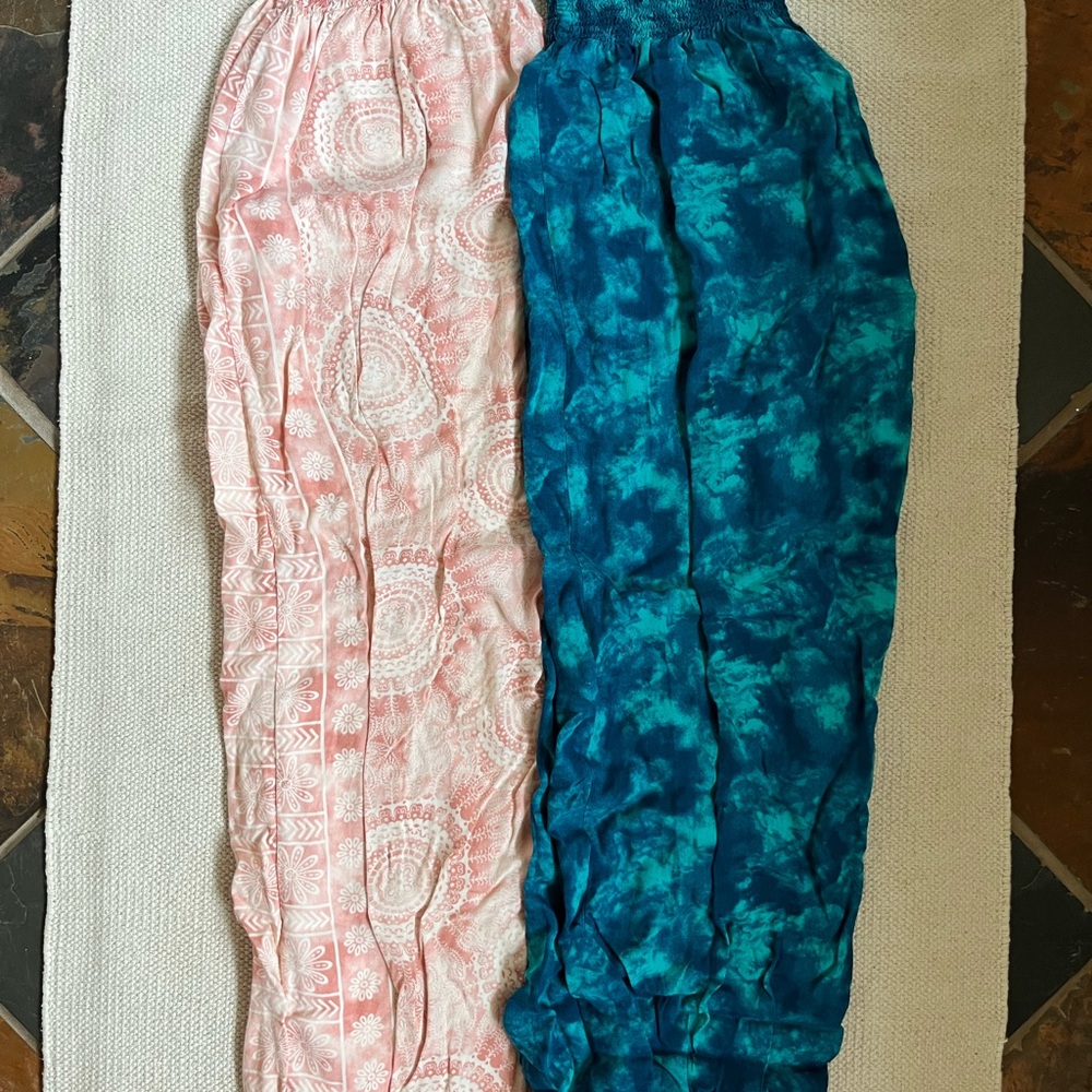 2 pairs Lotus + Luna harem yoga flowy pants